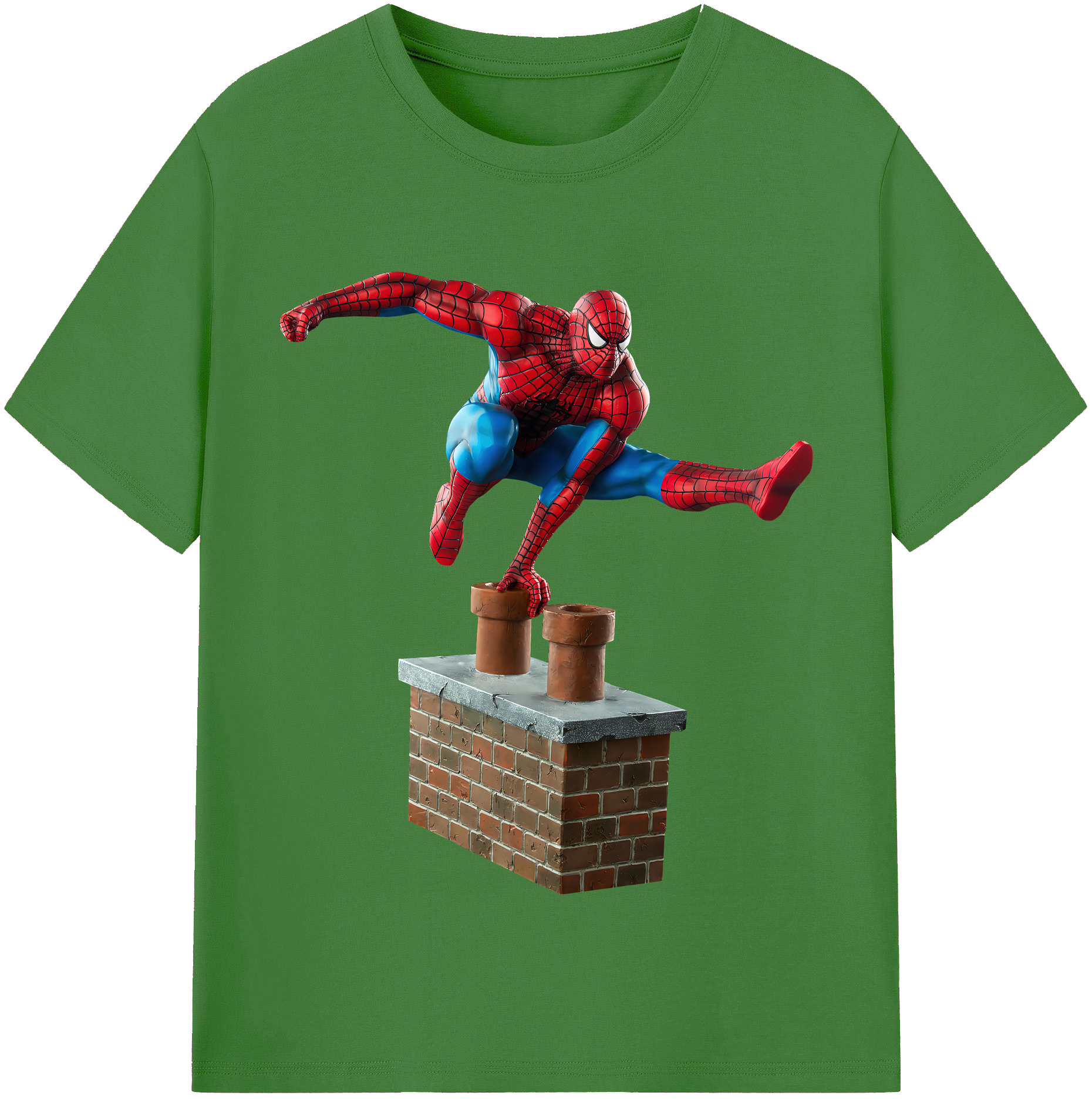 （画像用） Spider Man スパイダーマン レディースカジュアルプリントTシャツ（綿100％）